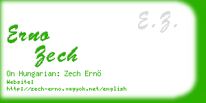 erno zech business card